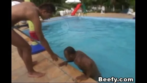 Show Beefy Gays get a hard fuck beside the pool best Movies