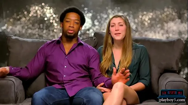 Interracial couple finds blonde for their first threesome بہترین فلمیں دکھائیں