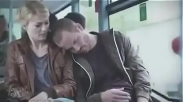 Show blonde m. by fake sleeper on bus best Movies
