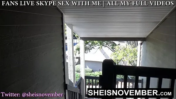 Show Naughty Stepsister Sneak Outdoors To Meet For Secrete Kneeling Blowjob And Facial, A Sexy Ebony Babe With Long Blonde Hair Cleavage Is Exposed While Giving Her Stepbrother POV Blowjob, Stepsister Sheisnovember Swallow Cumshot on Msnovember best Movies