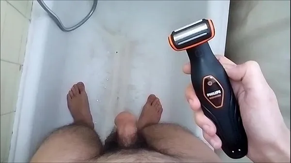 Vis Shaving My Big Thick Sexy Hot Hairy Cock & Balls in the BathRoom beste filmer