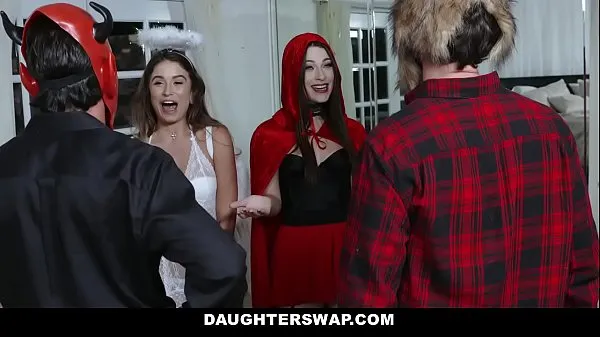 Show Cosplay (Lacey Channing) (Pamela Morrison) Receive Juicy Halloween Treat From StepDaddies best Movies