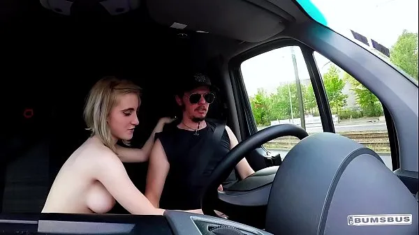 Show BUMS BUS - Petite blondie Lia Louise enjoys backseat fuck and facial in the van best Movies