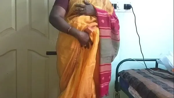 desi indian horny tamil telugu kannada malayalam hindi cheating wife vanitha wearing orange colour saree showing big boobs and shaved pussy press hard boobs press nip rubbing pussy masturbationसर्वोत्तम फिल्में दिखाएँ