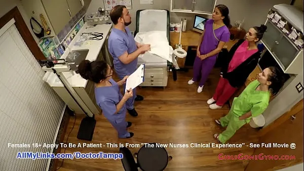 CNA Interna Reina, Lenna Lux, Angelica Cruz Preform First Experience Medically Checking Patients While Instructor Nurse Lilith Rose and Doctor Tampa Look On To Assess What The New Nurses Have Learned During Their Classes بہترین فلمیں دکھائیں