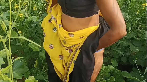 Show Mamta went to the mustard field, her husband got a chance to fuck her, clear Hindi voice outdoor best Movies