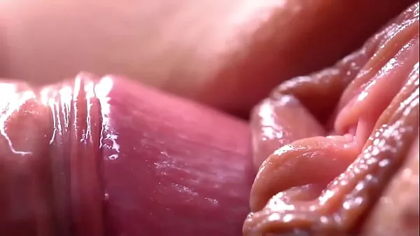 Vis Extremily close-up pussyfucking. Macro Creampie bedste film