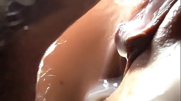 SLOW MOTION Smeared her tender pussy with sperm. Extremely detailed penetrations 최고의 영화 표시