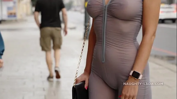 Toon Naughty Lada wear see-through outfit in the city beste films