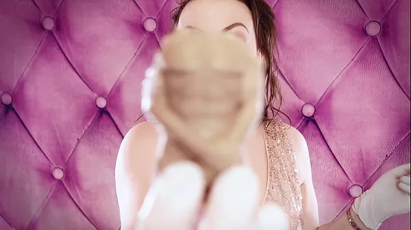 Show ASMR eating food fetish video - girl with braces eating chocolate man - giantess vore (Arya Grander best Movies