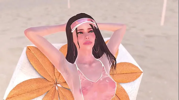 Show Animation naked girl was sunbathing near the pool, it made the futa girl very horny and they had sex - 3d futanari porn best Movies