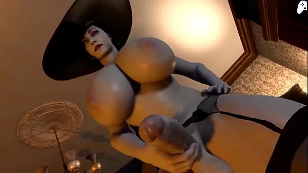 Show 4K) Lady Dimitrescu futa gets her big cock sucked by horny futanari girl and cum inside her|3D Hentai P2 best Movies