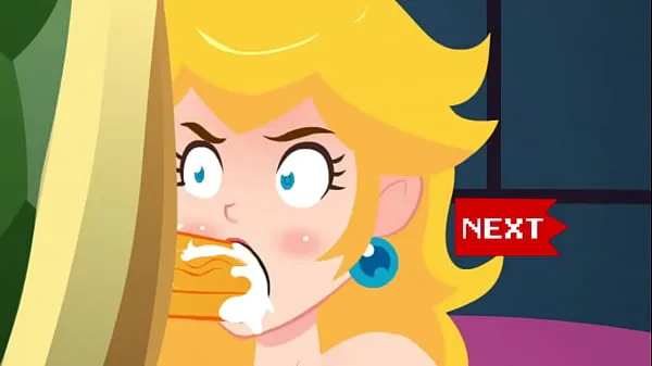 Show Princess Peach Very sloppy blowjob, deep throat and Throatpie - Games best Movies