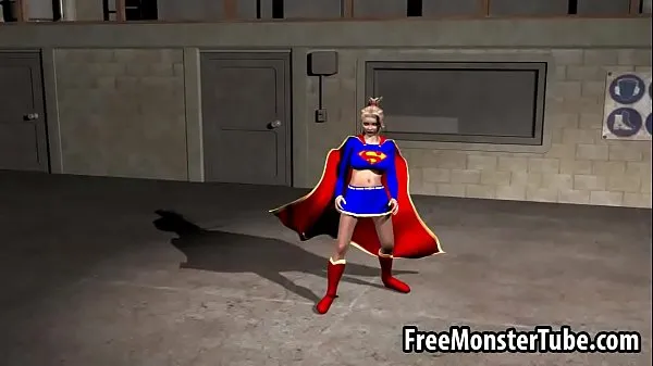 Tunjukkan Foxy 3D cartoon Supergirl riding a rock hard cock Filem terbaik